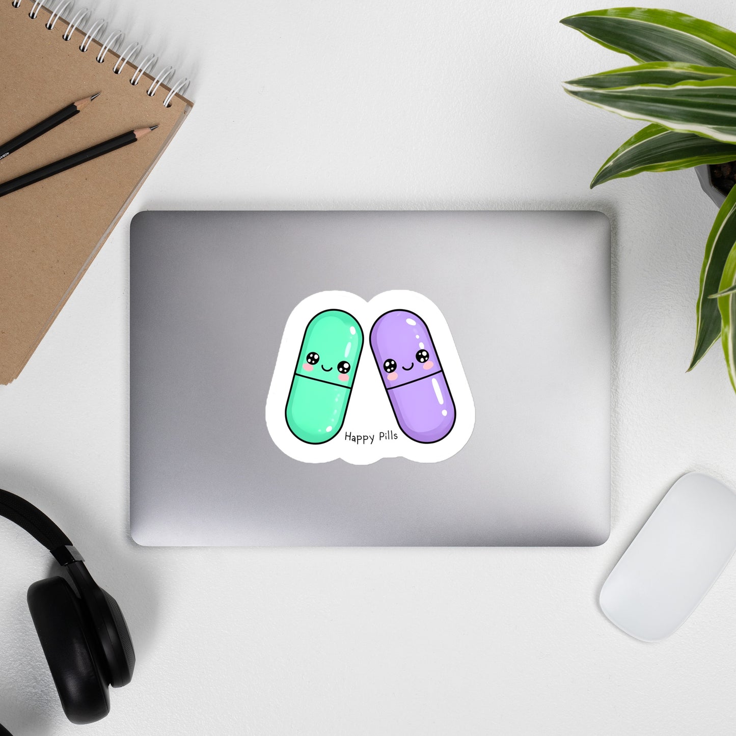 Happy Pills - Cartoon Pills With Happy Faces Sticker