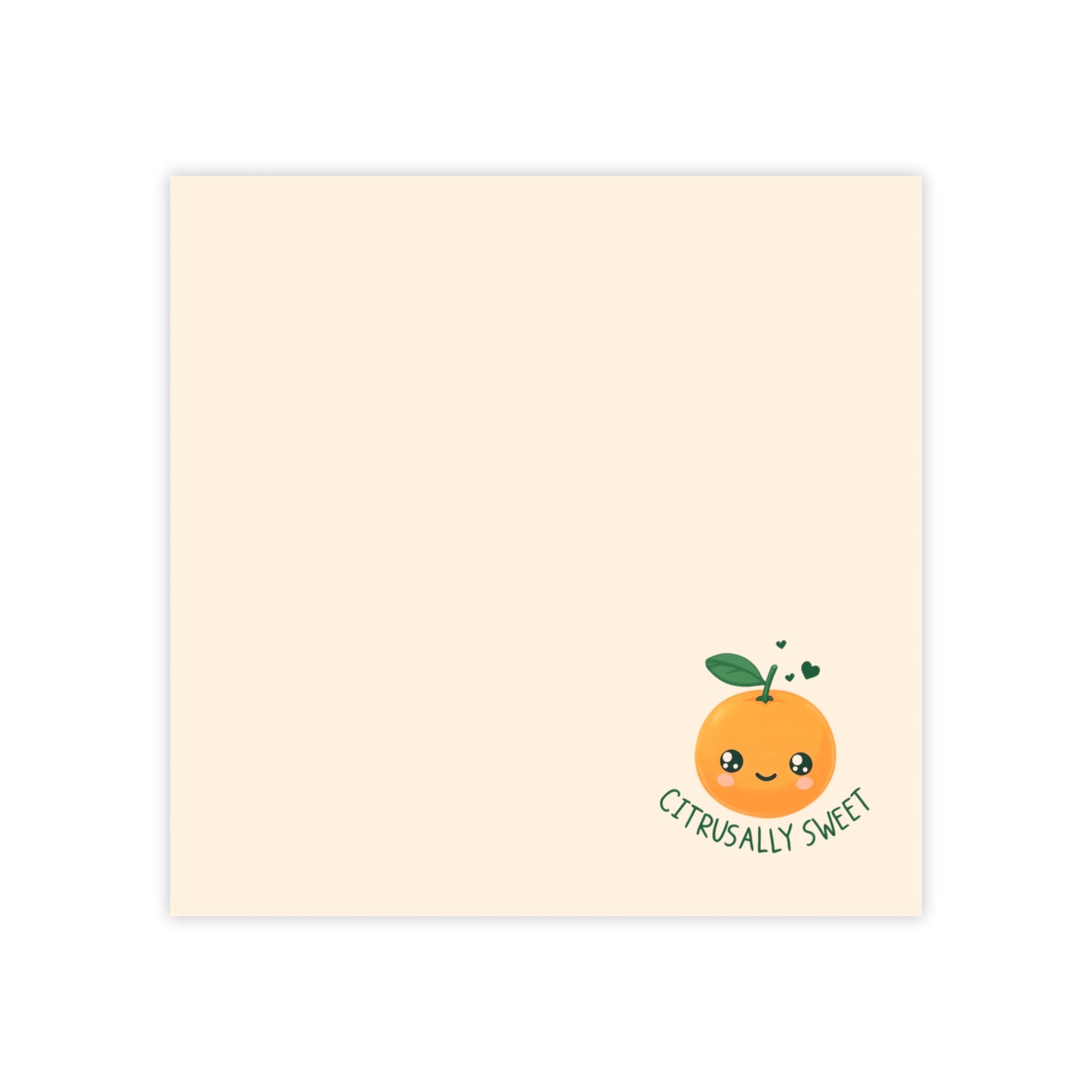 Citrusally Cute - Cute Orange with Hearts Post-it® Note Pad