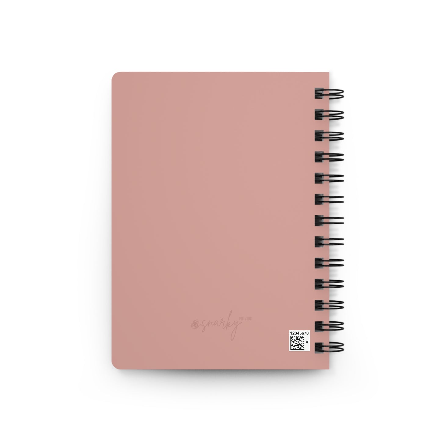 Notebook with heart pattern on a white background