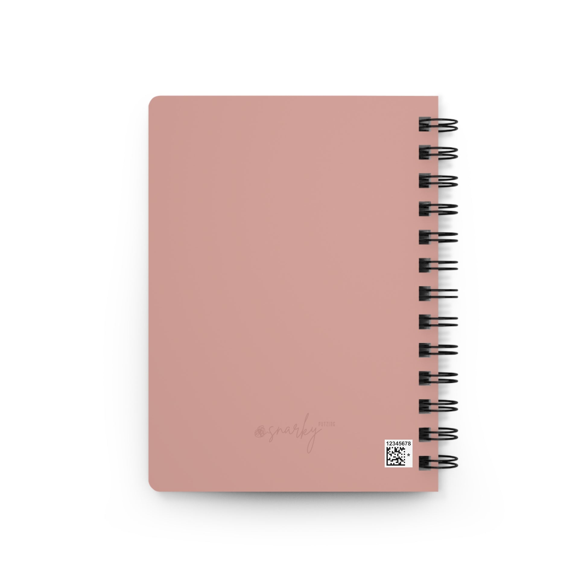 Notebook with heart pattern on a white background