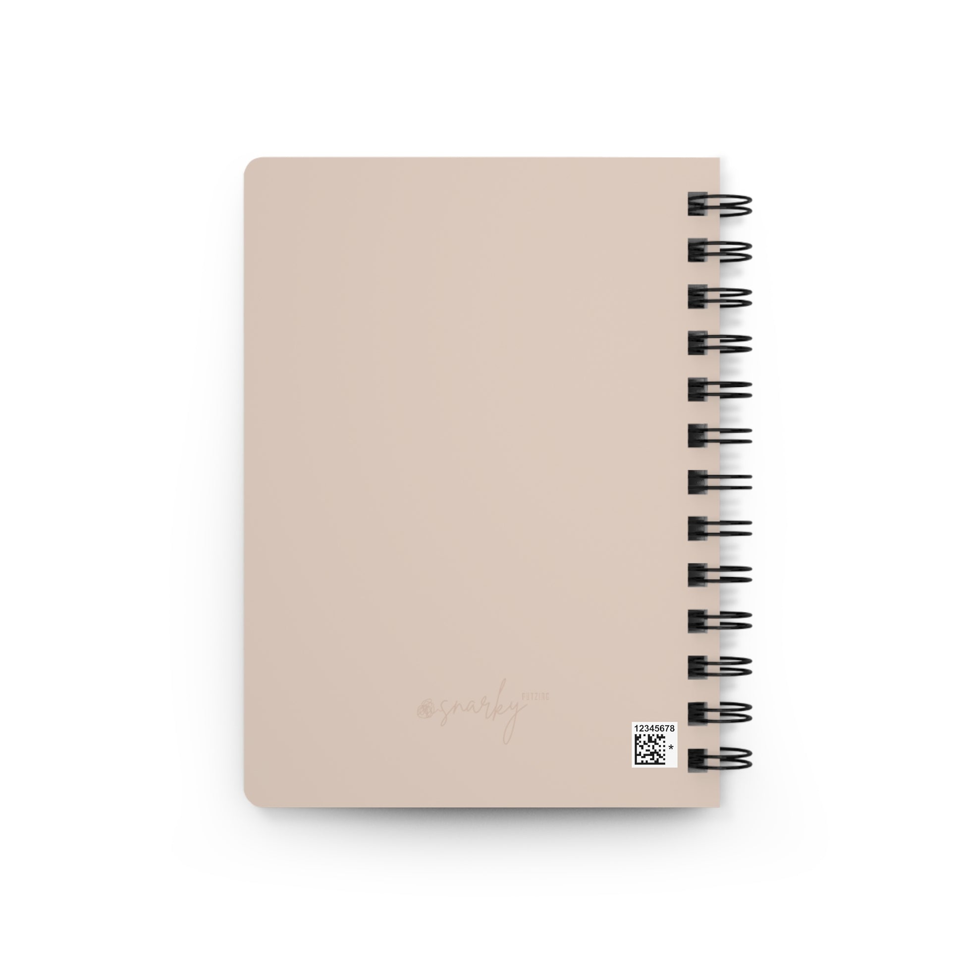 Back cover of solid Beige spiral notebook