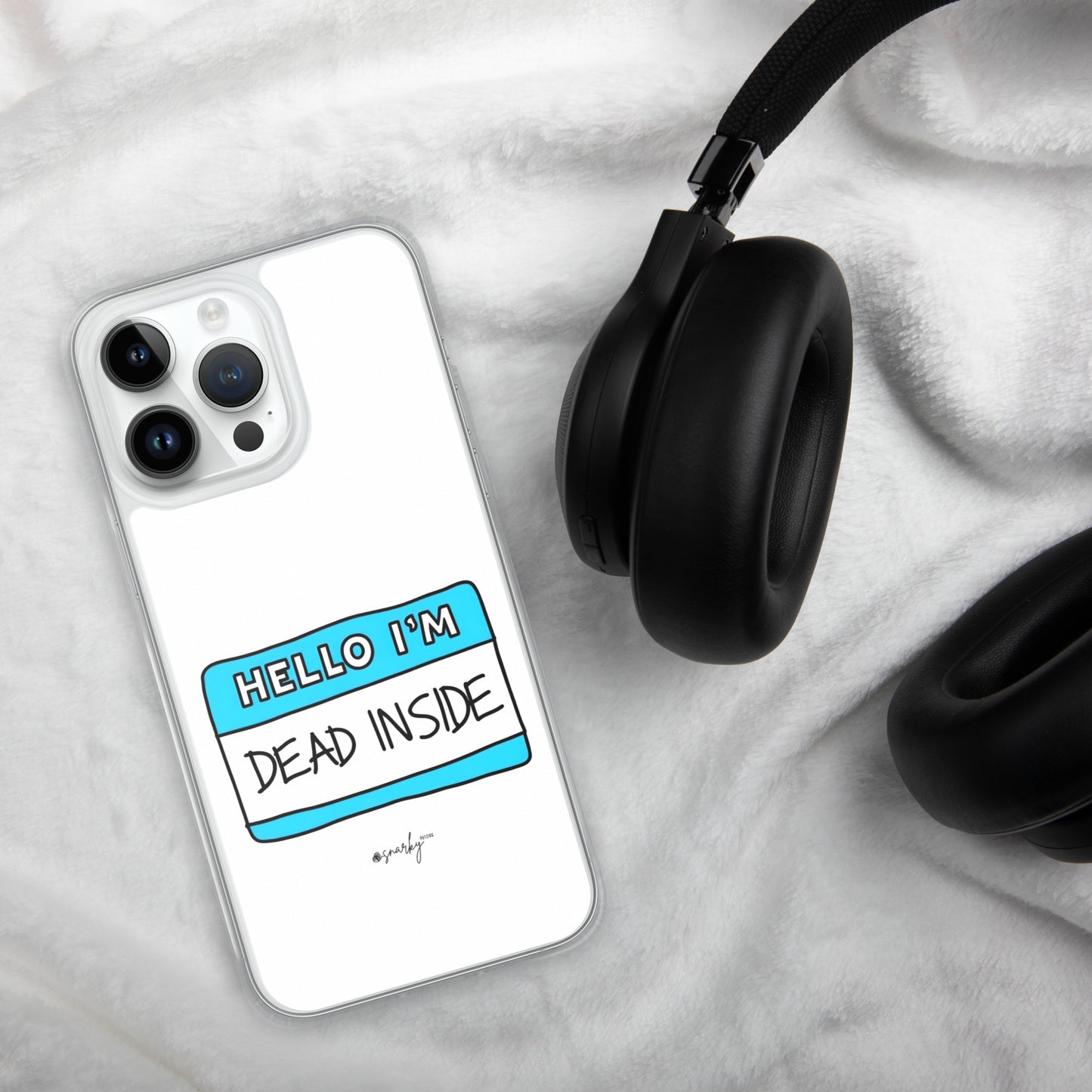 Hello I'm Dead Inside - Cartoon Name Tag iPhone® Case