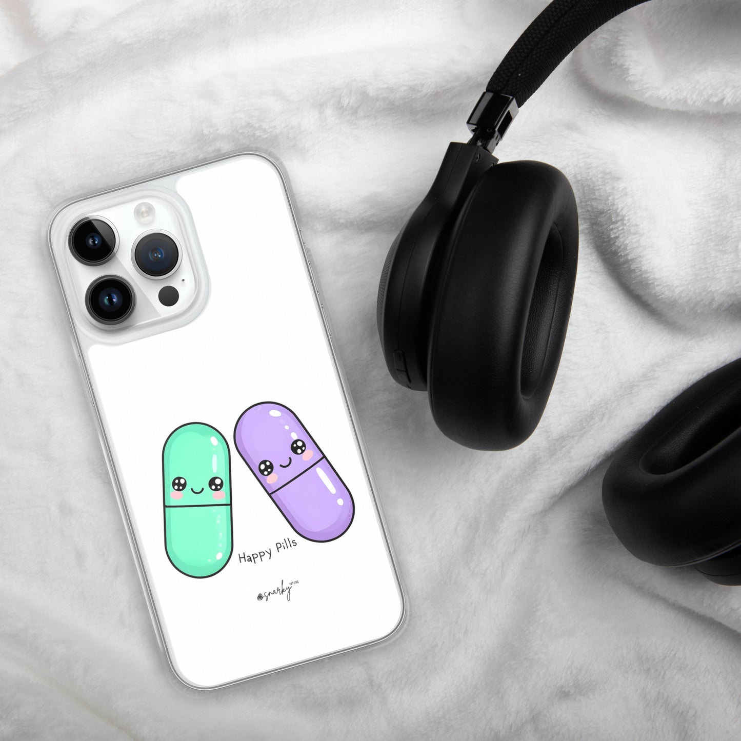 Happy Pills - Cartoon Pills With Happy Faces iPhone® Case