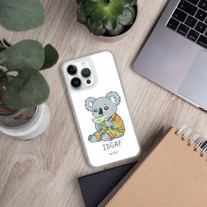 IDGAF - Playful Koala Sipping Margaritas iPhone® Case