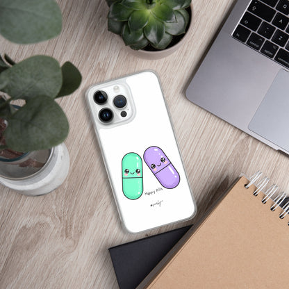 Happy Pills - Cartoon Pills With Happy Faces iPhone® Case